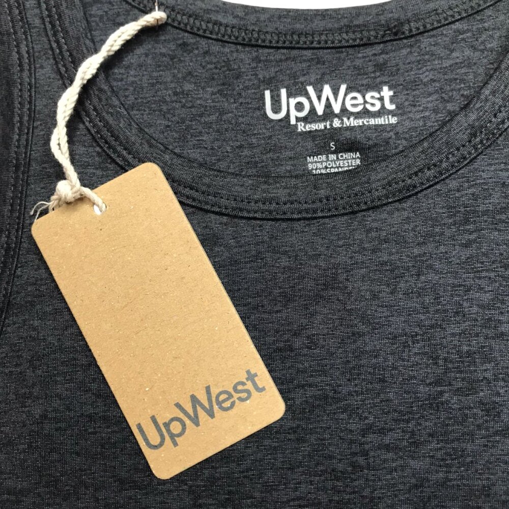 New NWT UpWest Tank Top Gray Size Women's Small, Soft, High Neck